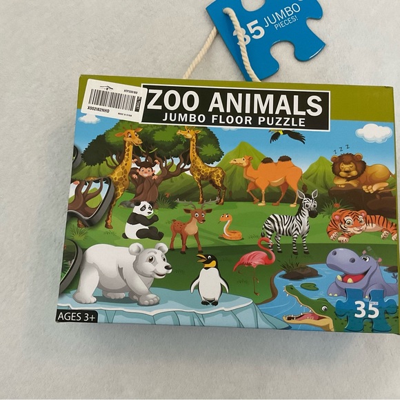 ZOO ANIMALS jumbo floor puzzle (35 pieces) - Picture 3 of 7